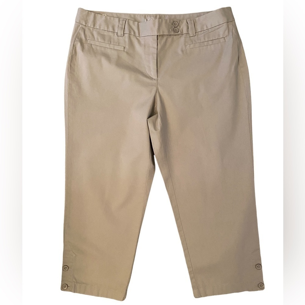 Loft Beige Crop Pant Women 8P 8 Petite CUTE!